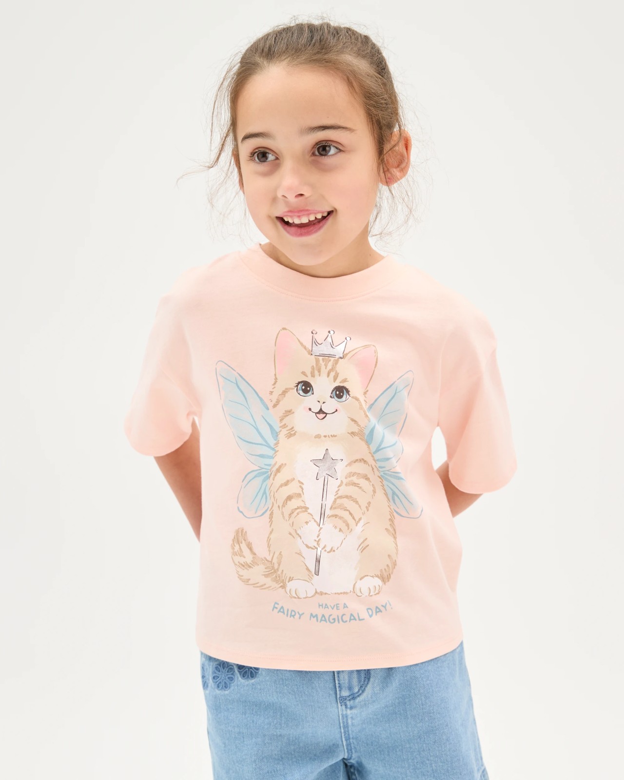 Australian Cotton Boxy Event T-Shirt - Cat Placement Pink 2 of 5