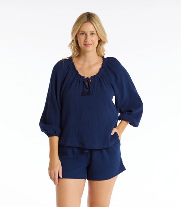 Piping Hot Peasant Blouse
