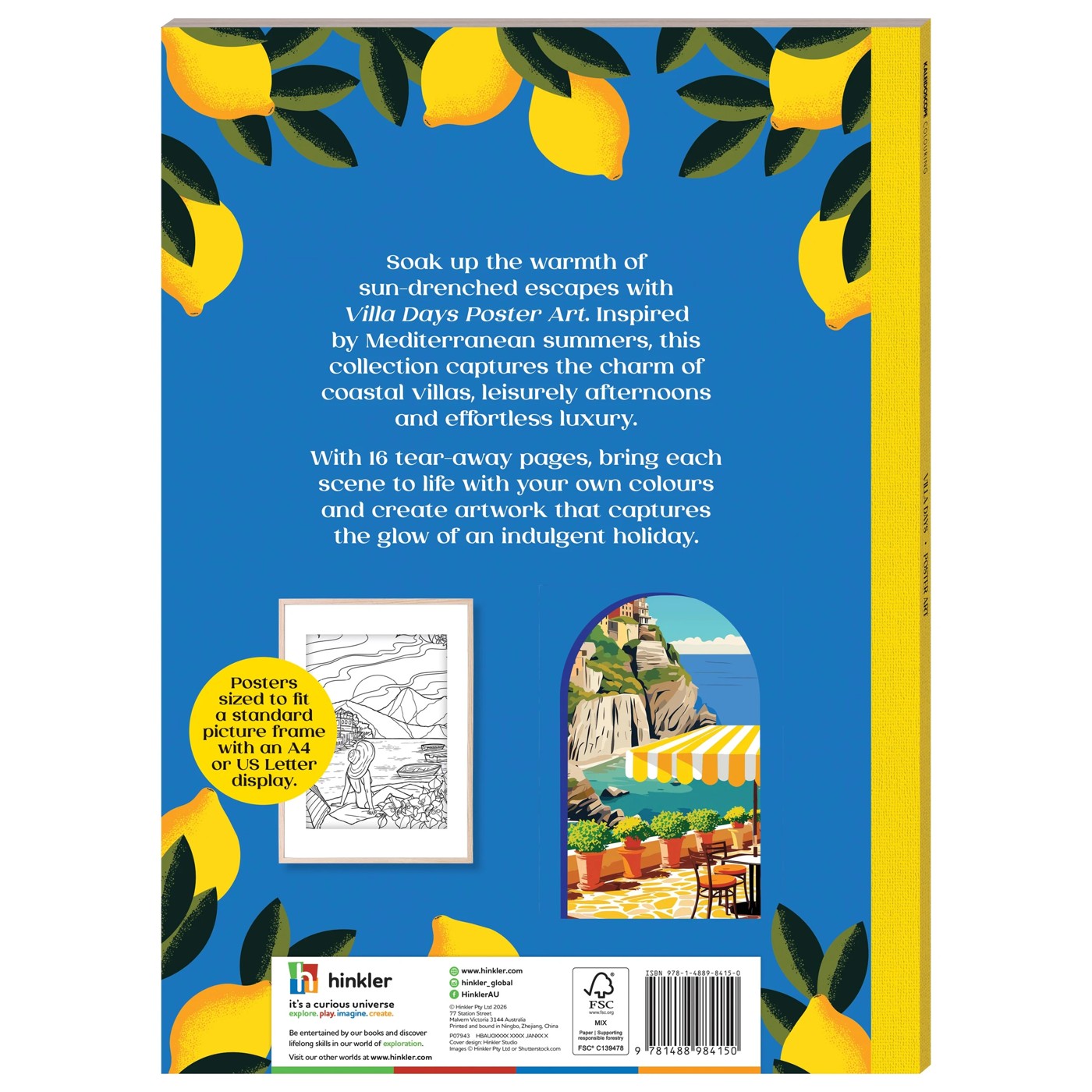 Kaleidoscope Colouring: Villa Days Poster Art - Book 2 of 5