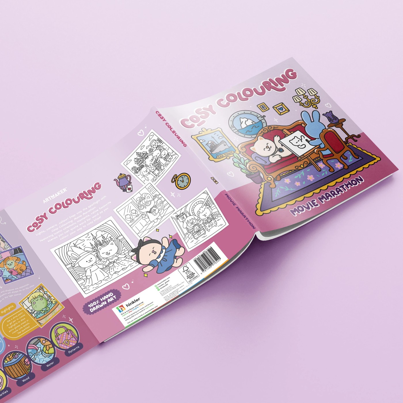 Art Maker Cosy Colouring: Movie Marathon - Book 4 of 4