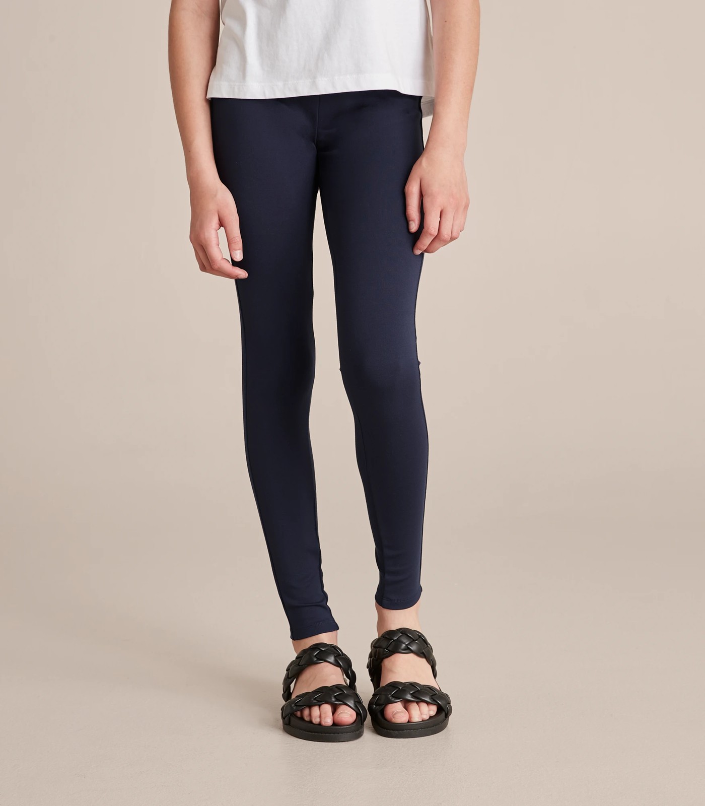 Gabardine Stretch Leggings in Blue