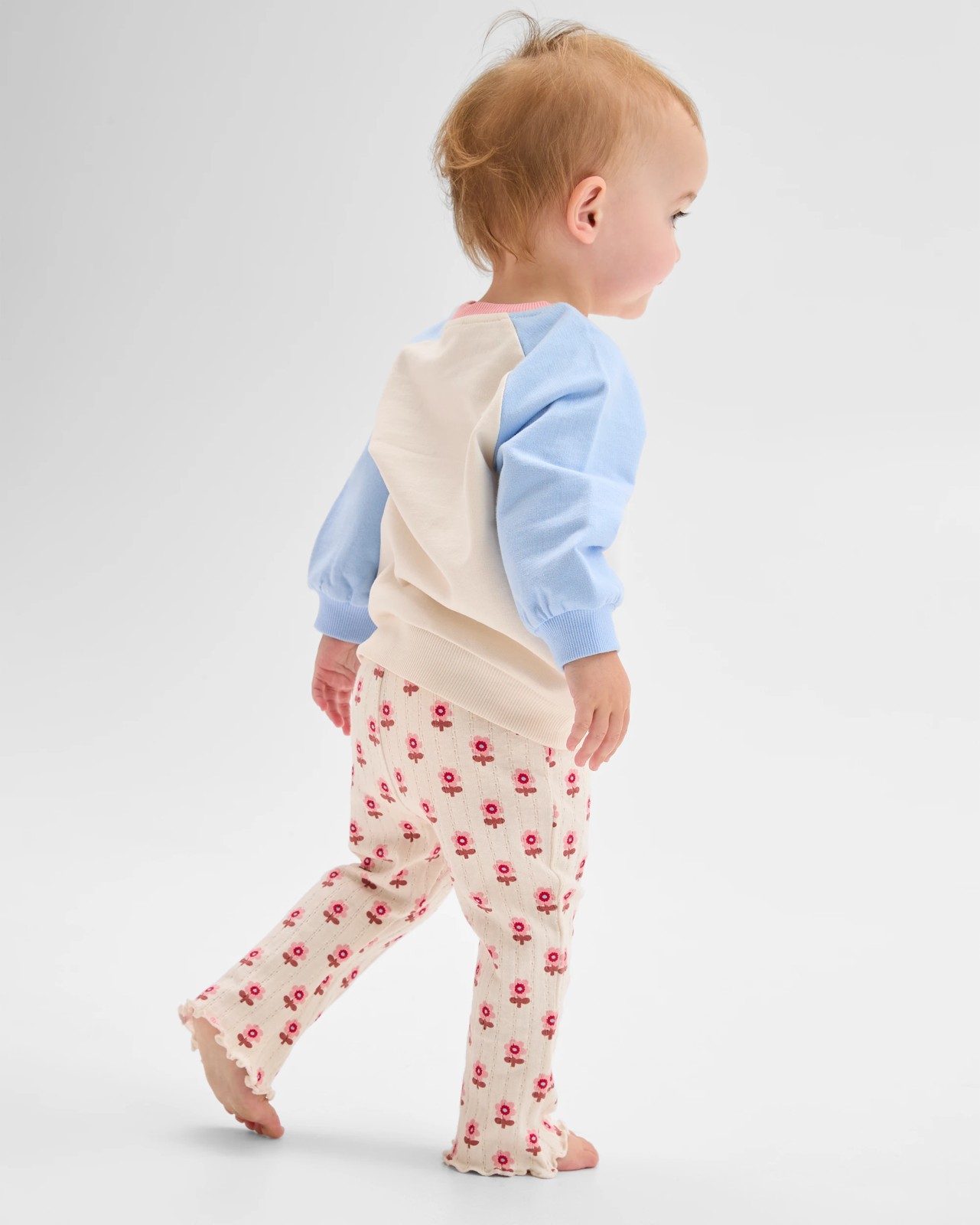 Baby Organic Cotton Jumper & Flare Pants 2 Piece Set - Daisy Garden 3 of 6