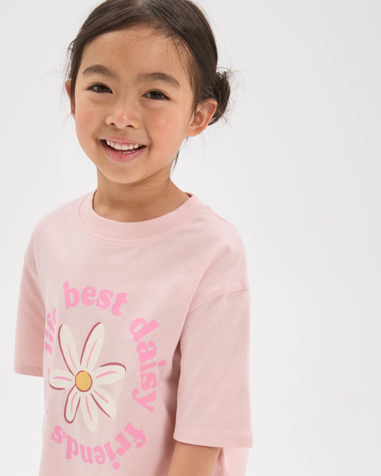 Australian Cotton Blend T-Shirt and Bike Shorts Set - Daisy Pink Multi 3 of 6