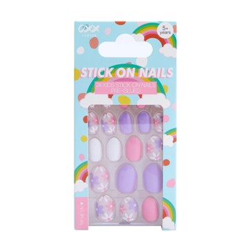24 Pack Kids Pre-Glued Stick-On Nails, Oopsy Daisy - OXX Junior