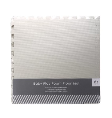 Baby Play Comfort Floor Mat 4 Piece - Grey