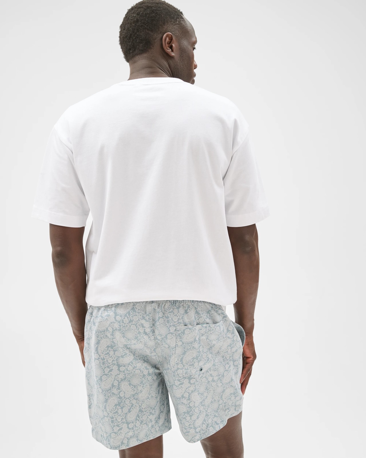 Commons Printed Swim Shorts - Blue Paisley 6 of 6