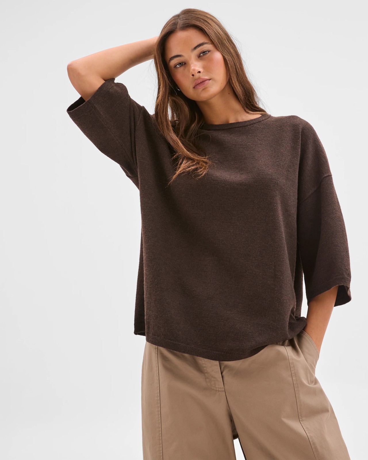 Lily Loves Knit T-Shirt - Coffee Bean 2 of 6