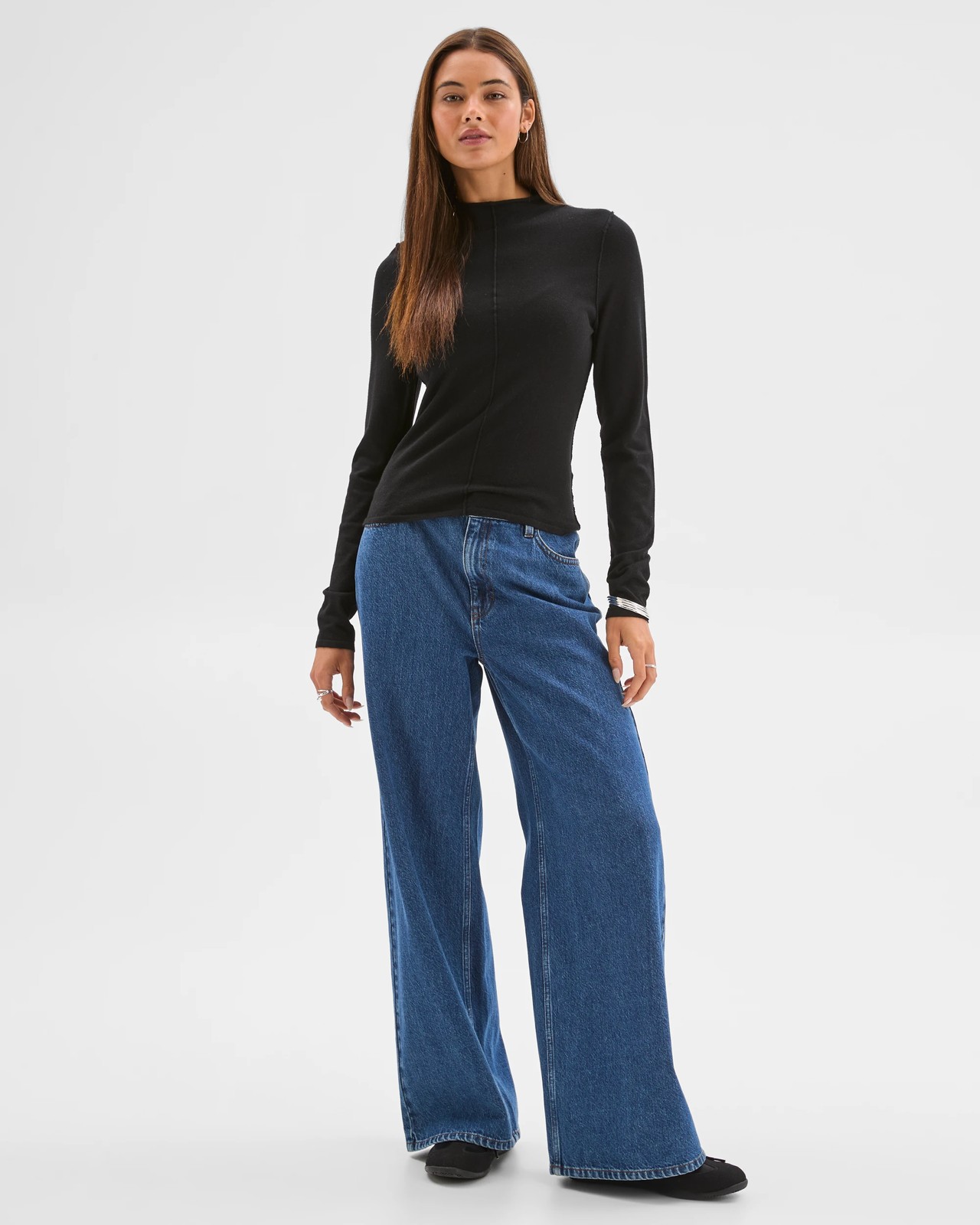 Lily Loves Exposed Seam Skivvy Top - Black 4 of 6