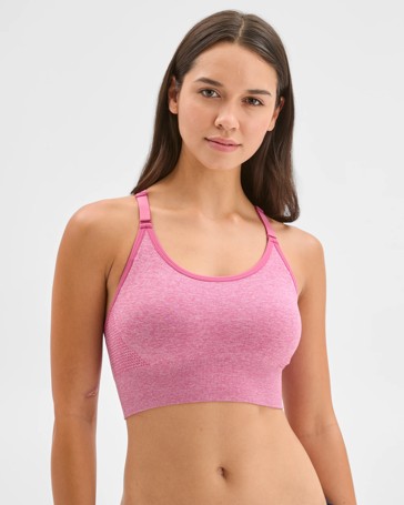 Medium Impact Seamfree Racer Sports Crop Top