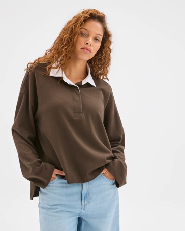 Australian Cotton Long Sleeve Rugby Polo Top