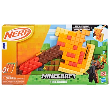 NERF Minecraft Firebrand Dart Blasting Axe