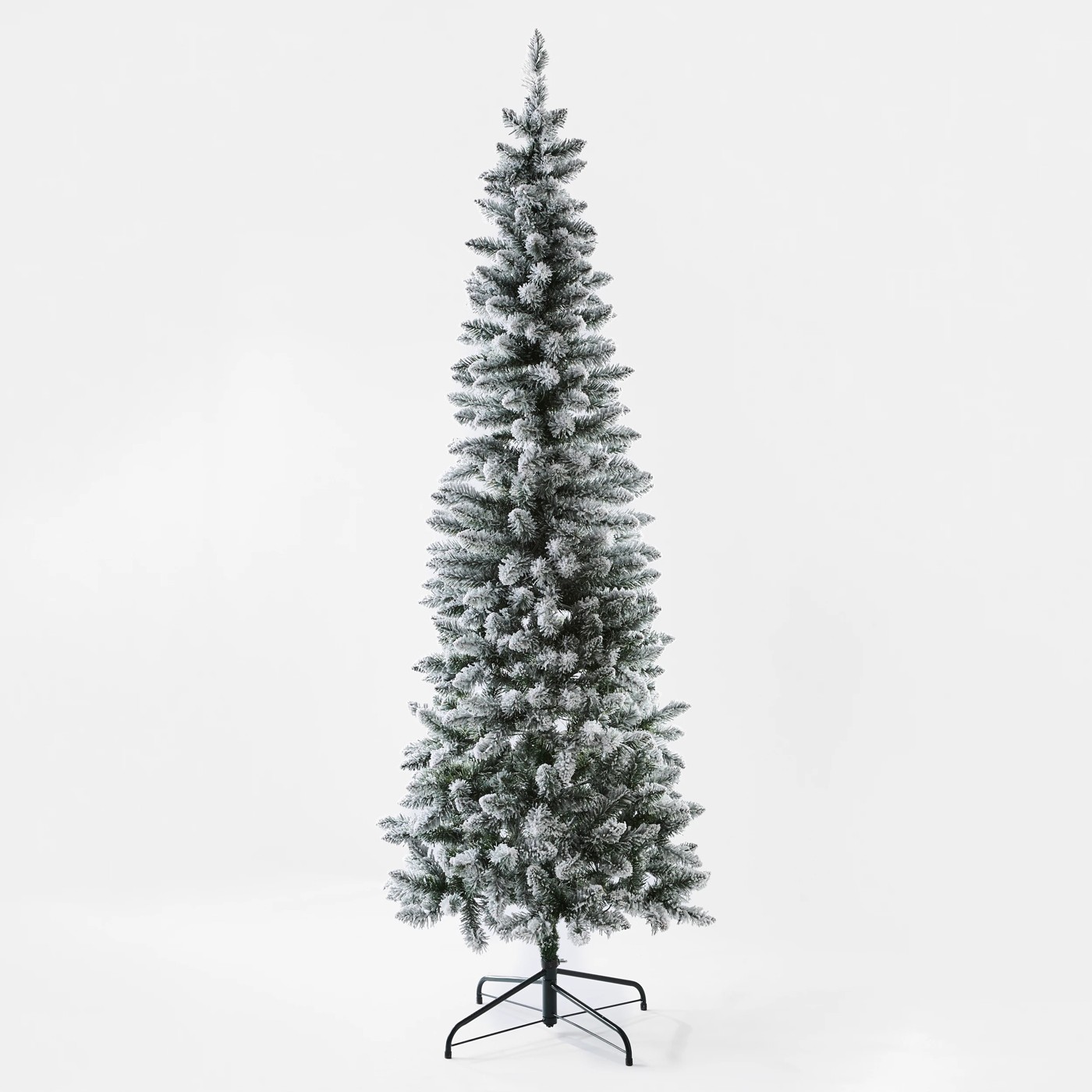 Anko 2.13m (7ft) Flocked Slender Prelit Christmas Tree 2 of 6
