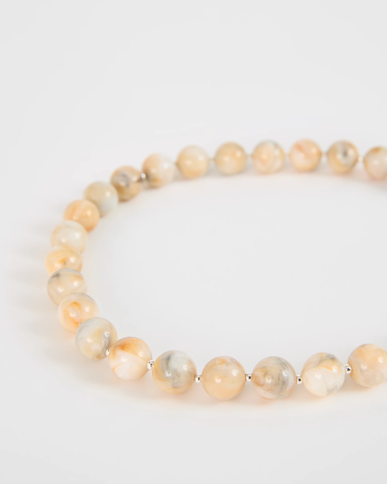 Large Marbled Beaded Necklace 2 of 2