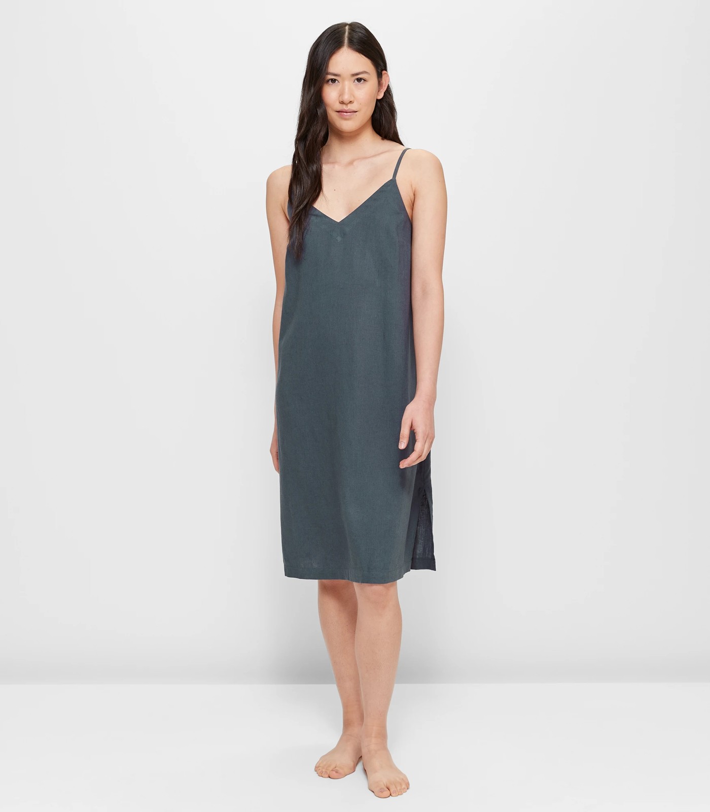 Linen Blend Sleep Cami Nightdress