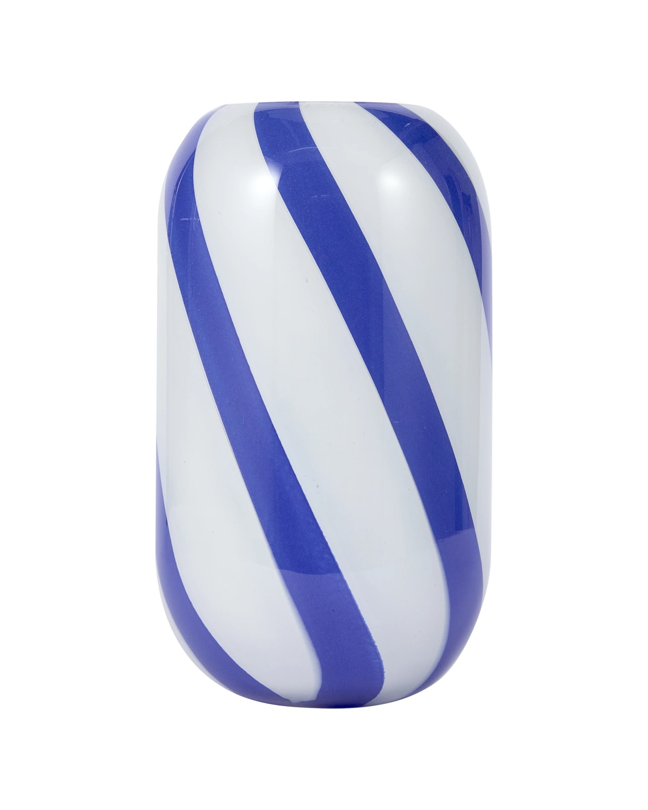Anko Blue Swirl Stripe Glass Vase 2 of 5