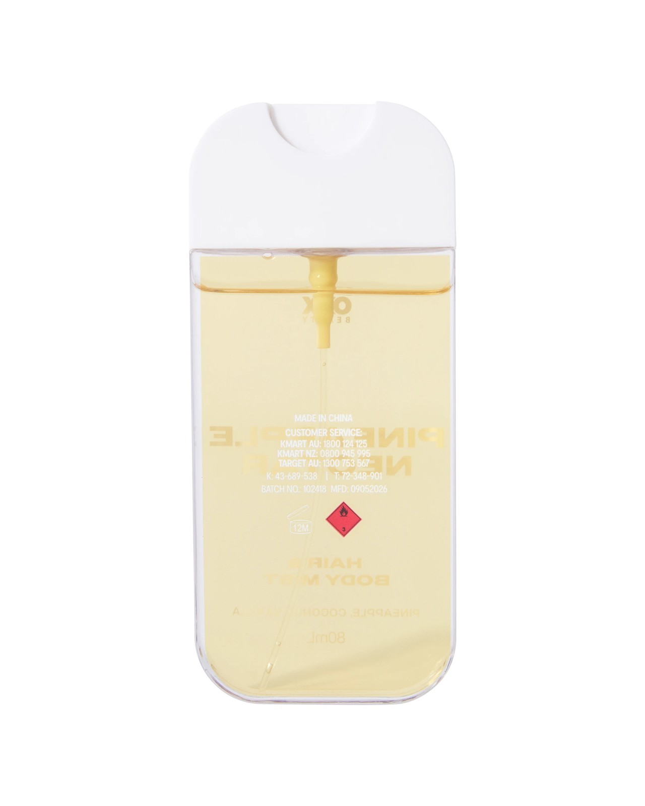 OXX Fragrance Pineapple Nectar Hair and Body Mist 80ml 4 of 6