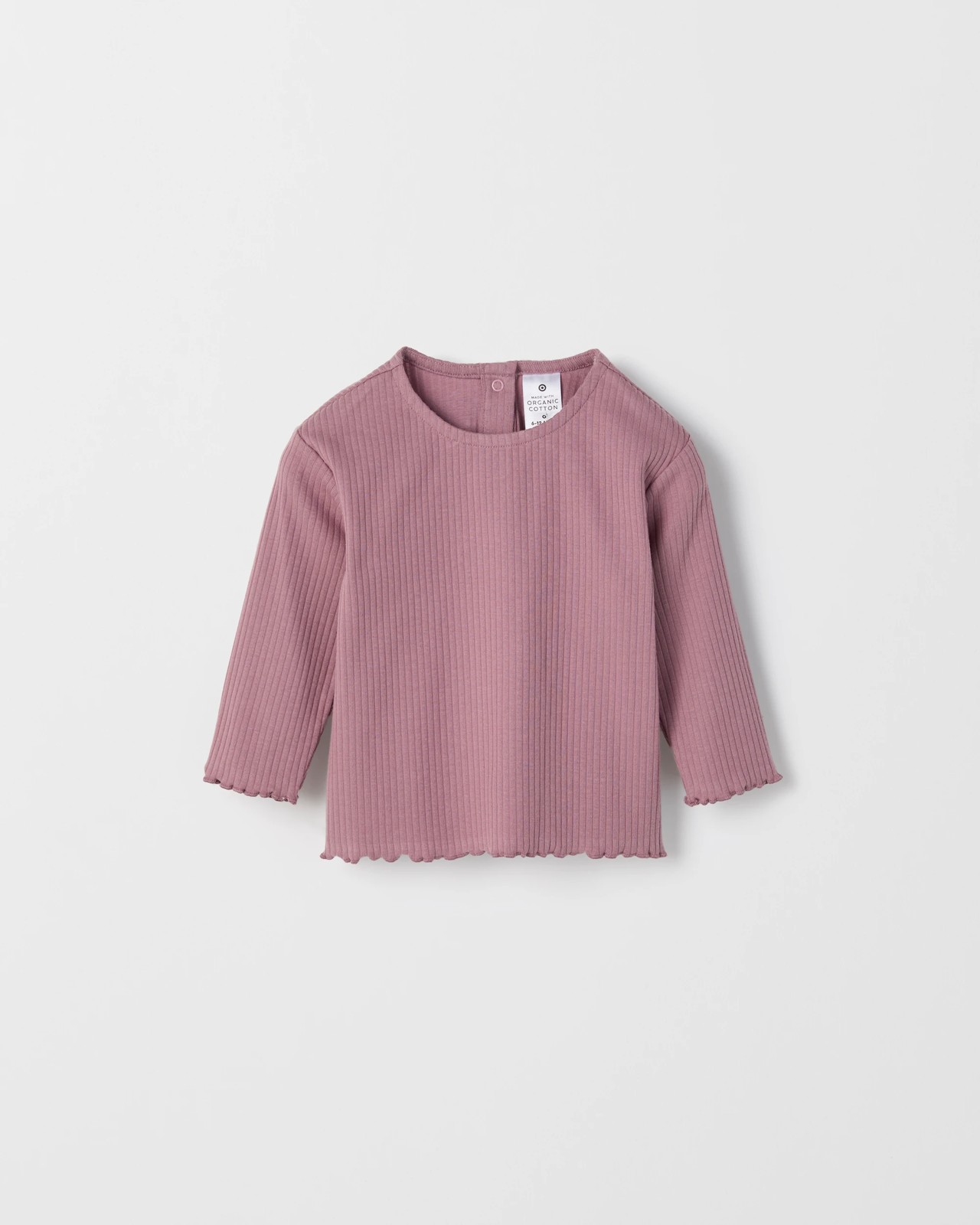 Baby Organic Cotton 2 Pack Long Sleeve Waffle & Rib T-Shirt 3 of 3