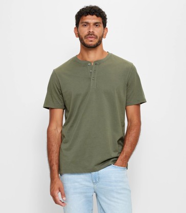 Australian Cotton Henley T-Shirt