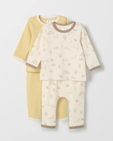 Baby Organic Cotton 2 Pack Knit Pyjama Set