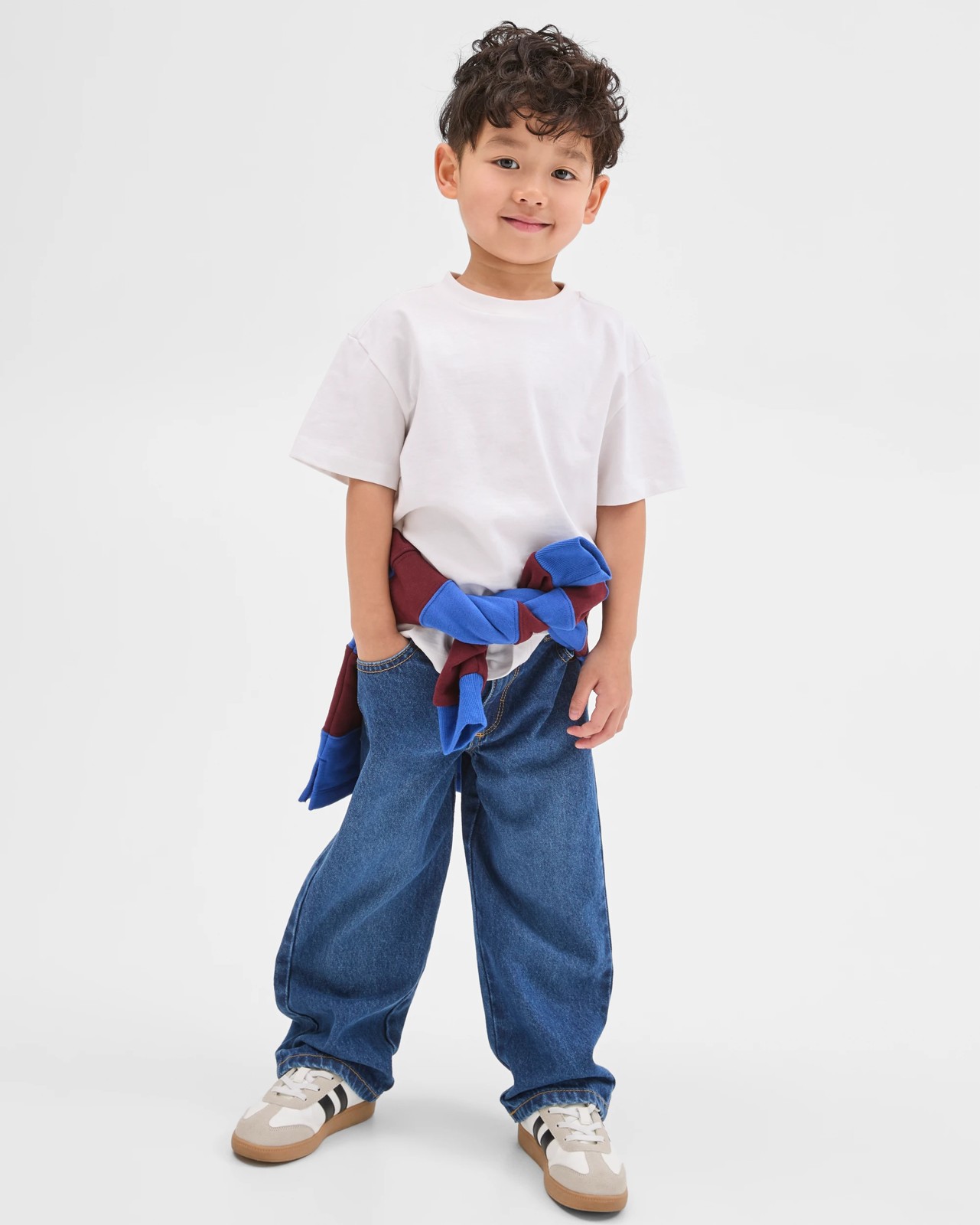 Wide Leg Denim Jeans - Dark Wash 2 of 6