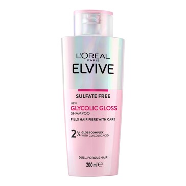 L'Oreal Paris Elvive Glycolic Gloss Shampoo 200ml - 2% Gloss Complex with Glycolic Acid