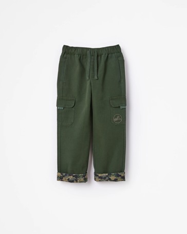 Australian Cotton Blend Elastic Waistband Cargo Pants