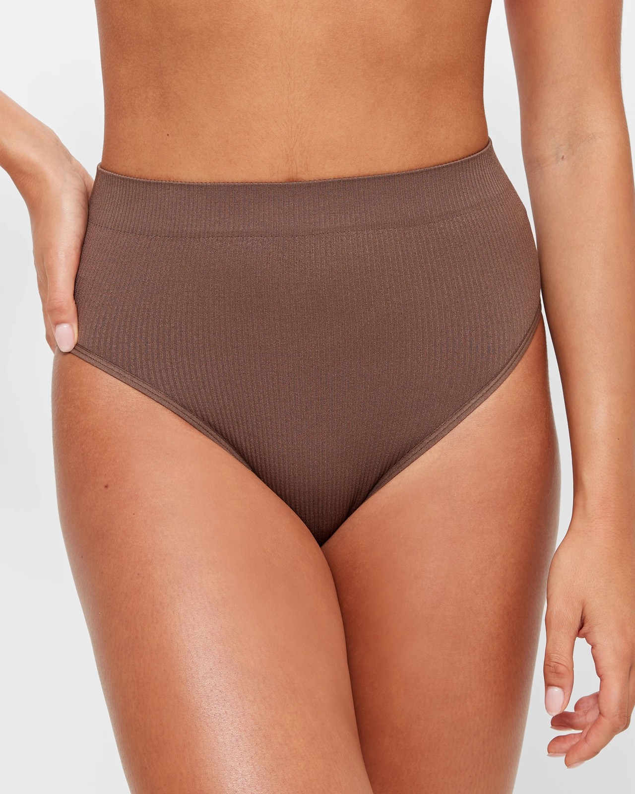 High-Waisted Supima® Cotton-Blend Bikini Underwear