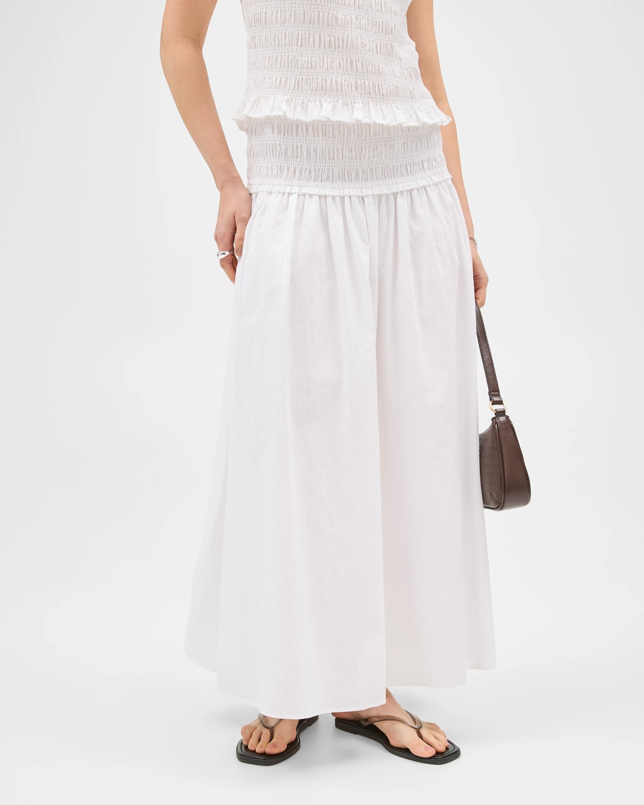 Lily Loves Australian Cotton Shirred Waist Midi Skirt 4 of 5