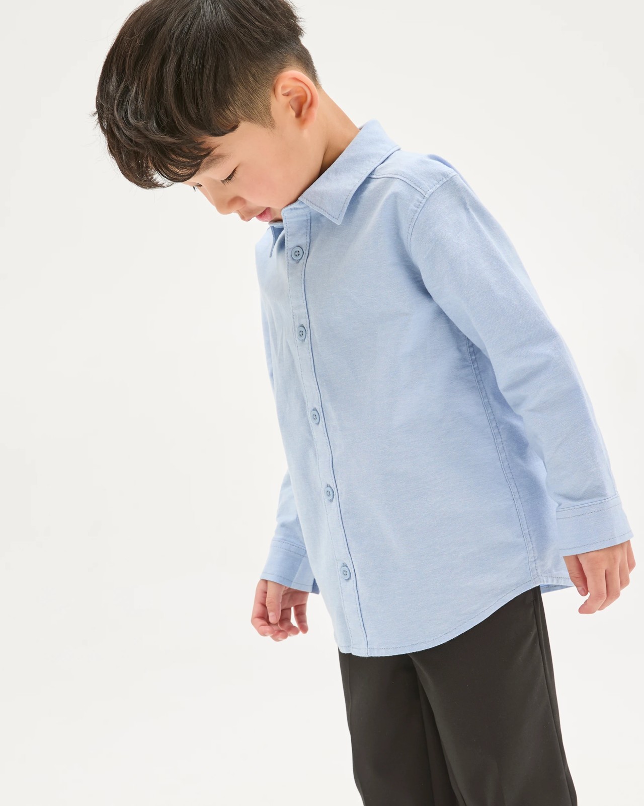 Long Sleeve Oxford Suiting Shirt - Blue 2 of 5