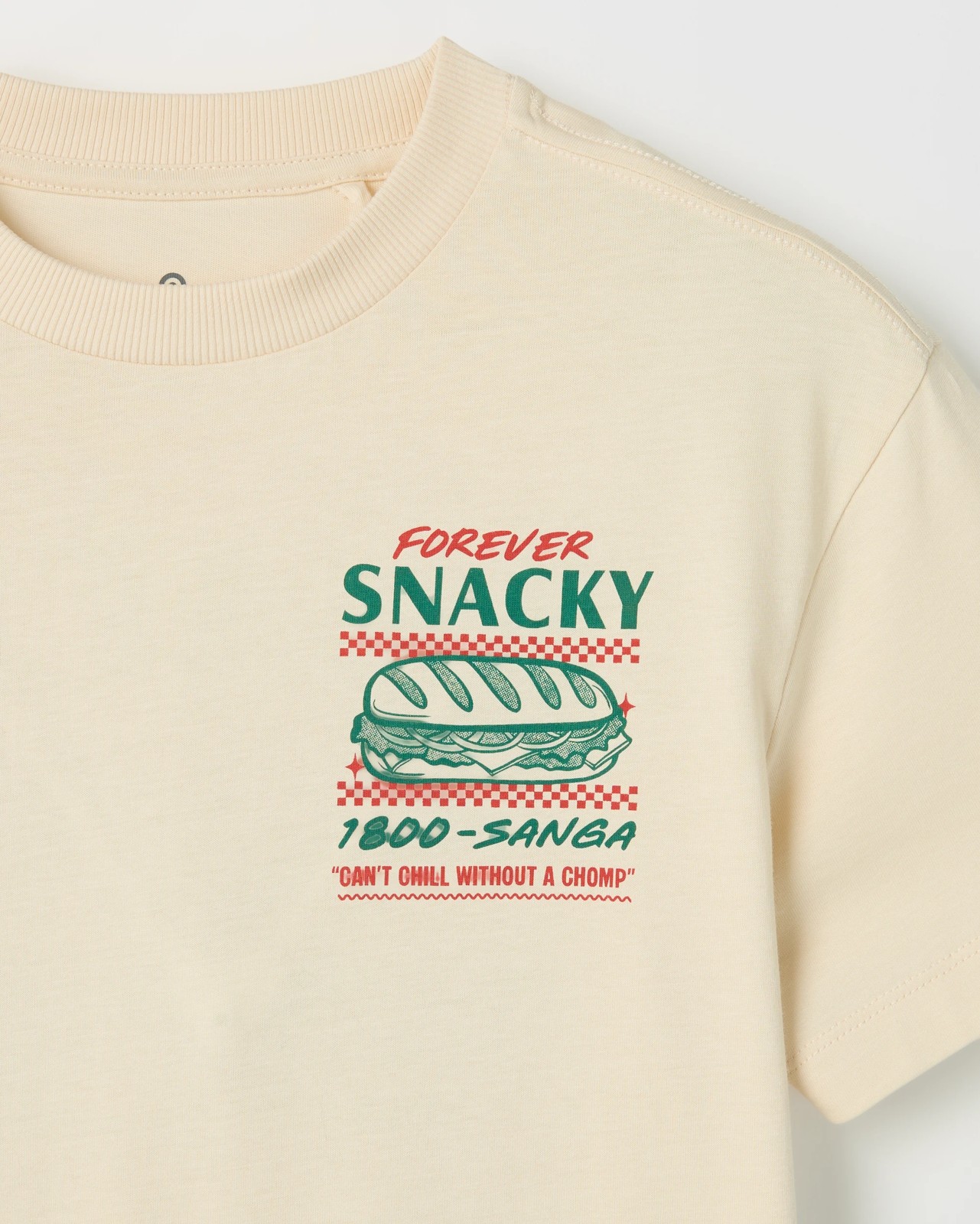 Australian Cotton Short Sleeve T-Shirt - Off White 2 of 3