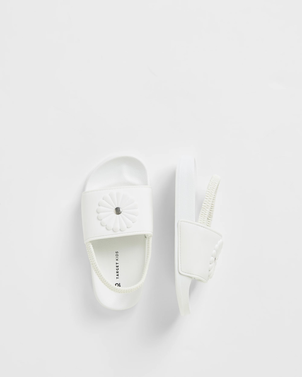 Flower Slingback Slides - White 3 of 3