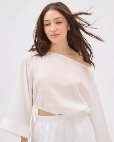 Lily Loves Ramie Off Shoulder Top