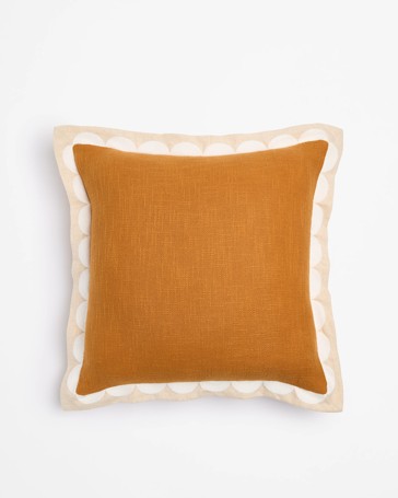 Sylvie Scallop Embroidered Cushion