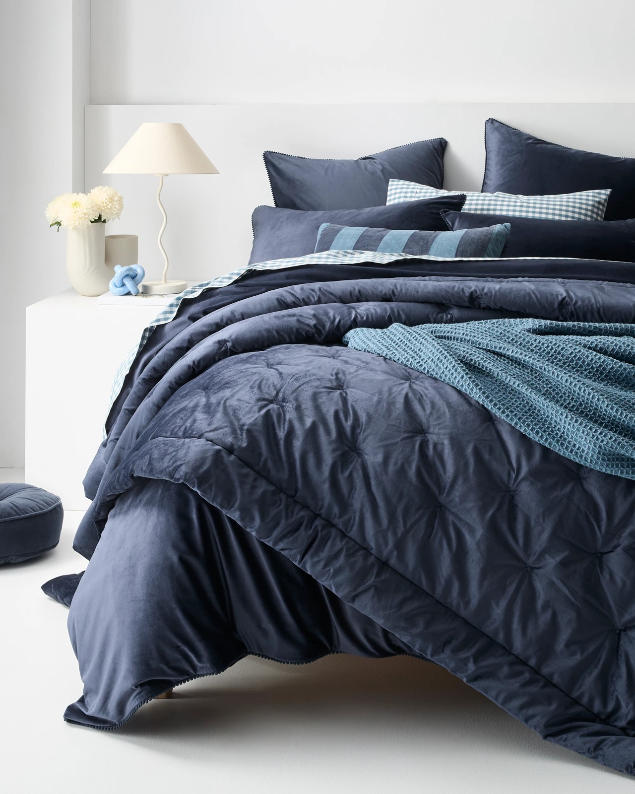 Lacy Velvet Comforter - Blue Nights 2 of 3