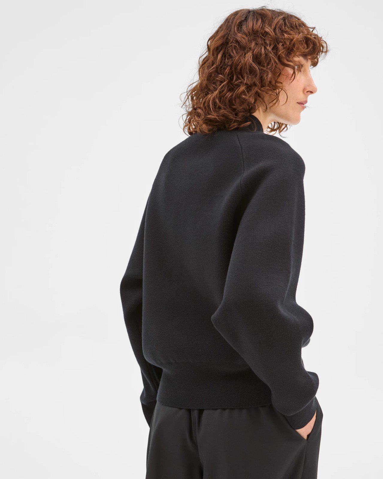 Preview Raglan Detail High Neck Jumper - Black 6 of 6