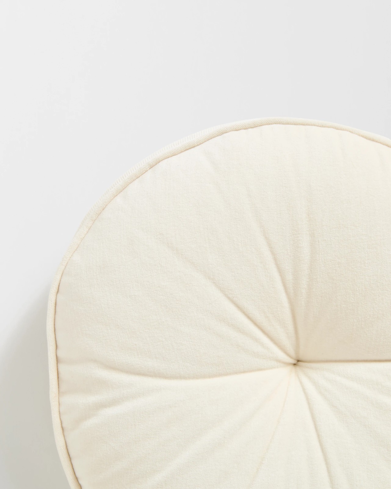 Lacy Velvet Round Cushion - Moonbeam 2 of 2