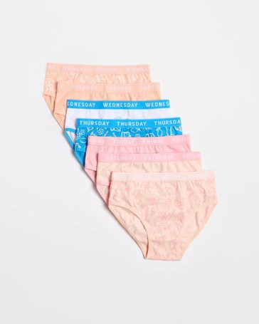 Australian Cotton Younger Girls Underwear Briefs 7 Pack - Maxx