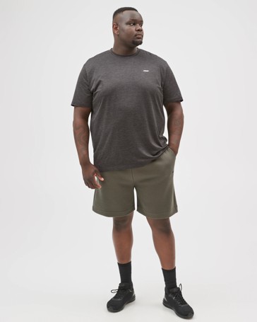 Plus Size Australian Cotton Blend Tech Fleece Shorts