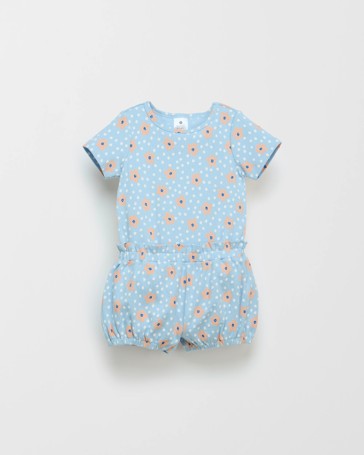 Organic Cotton Baby Bodysuit and Shorts 2 Piece Set