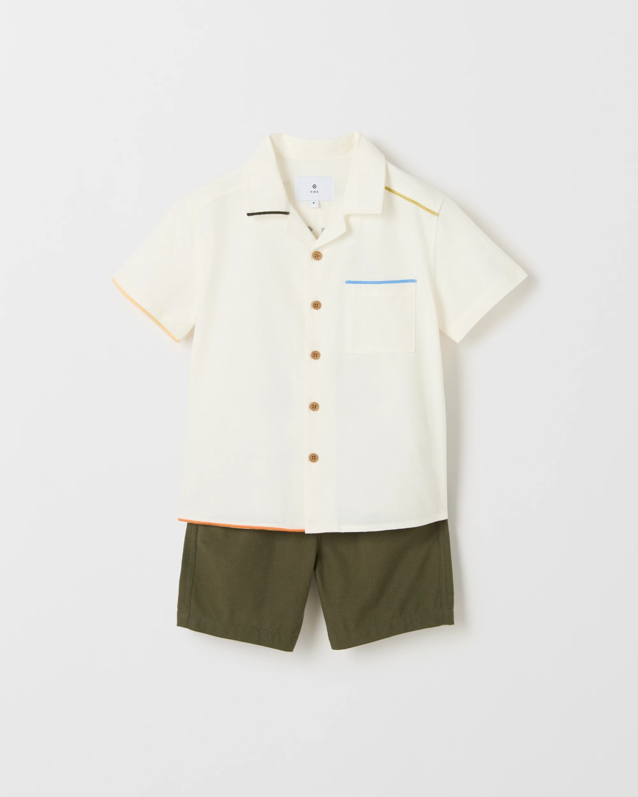 Australian Cotton Short Sleeve Shirt and Shorts Set 6 of 6