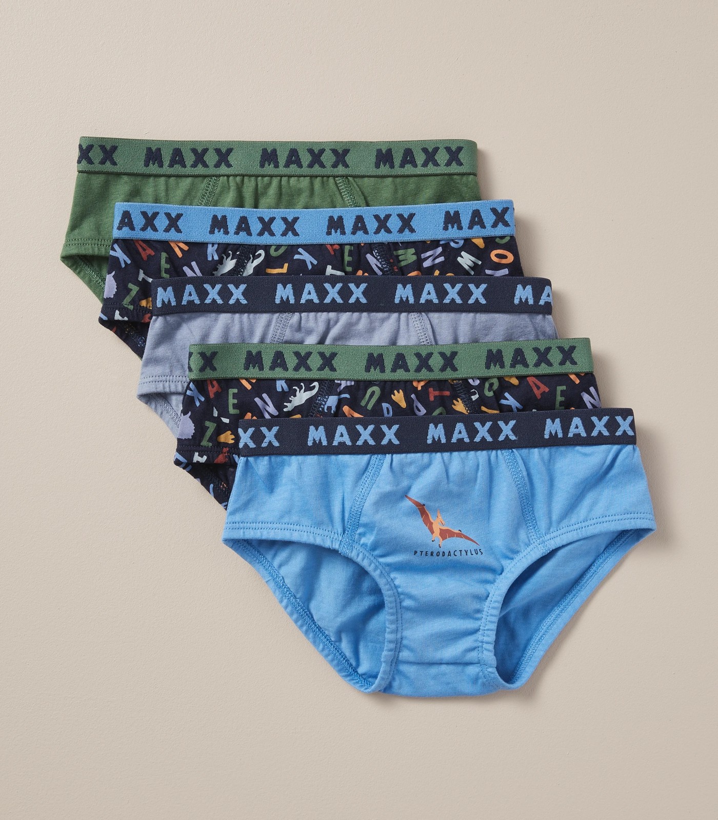 Juniors Printed Briefs with Elasticated Waistband - Set of 5