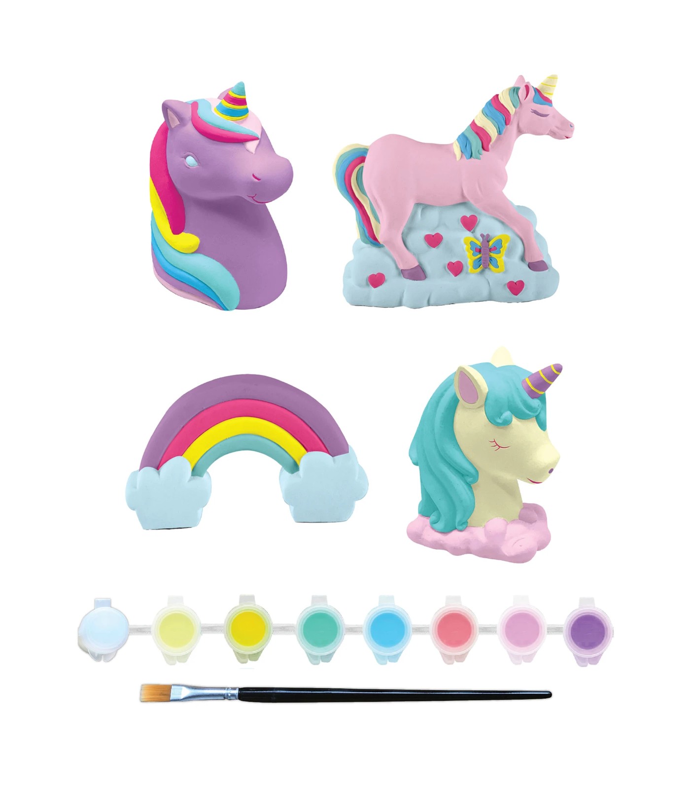 Paint Your Own 3D Plaster Unicorn Set 4 Pack | Target Australia