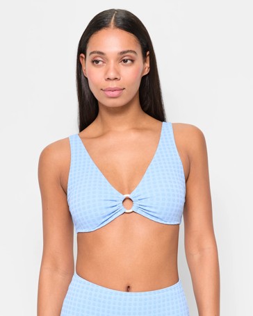 Plunge V-Neck Ring Bikini Top