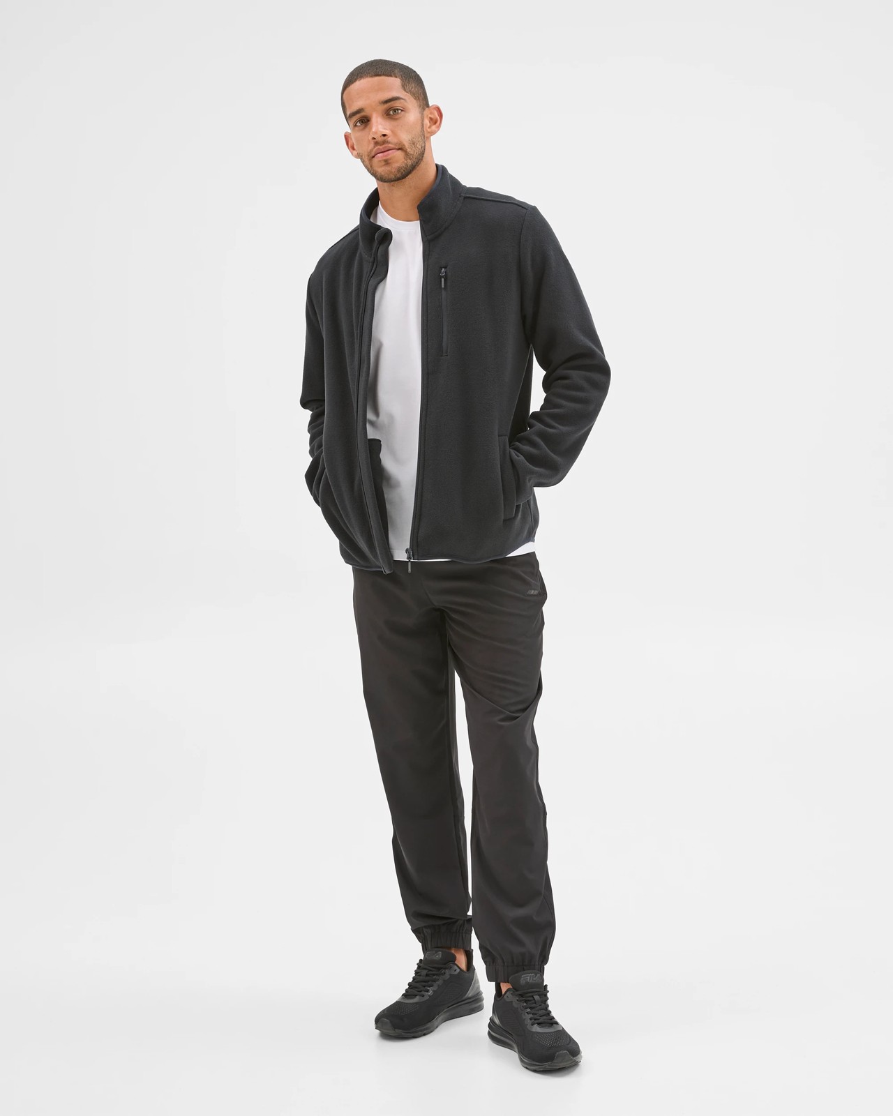 Active Polar Fleece Zip Through Jacket - Black 2 of 6