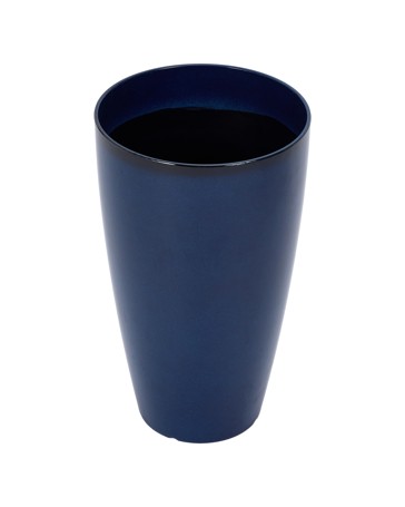 Anko 27cm Blue Tall Glazed Look Plastic Pot