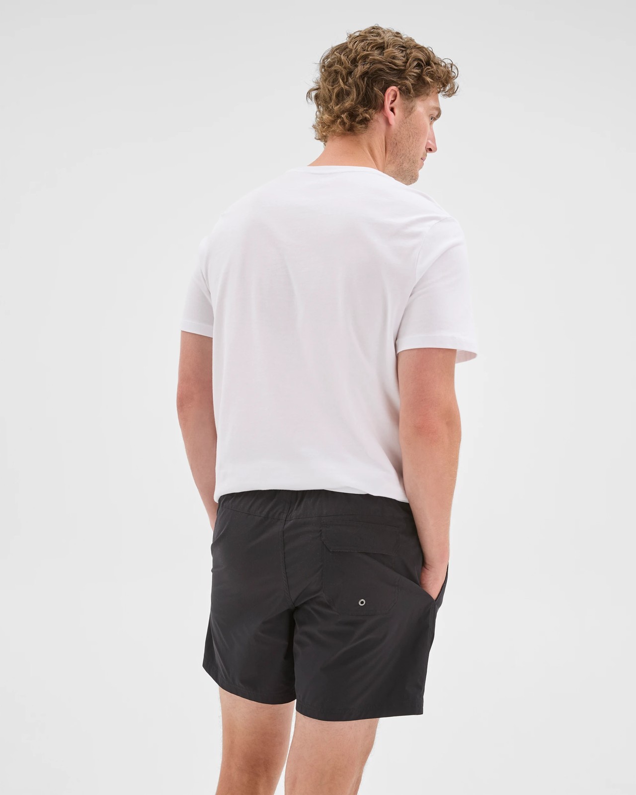 Elastic Waistband Bondi Shorts - Black 4 of 5