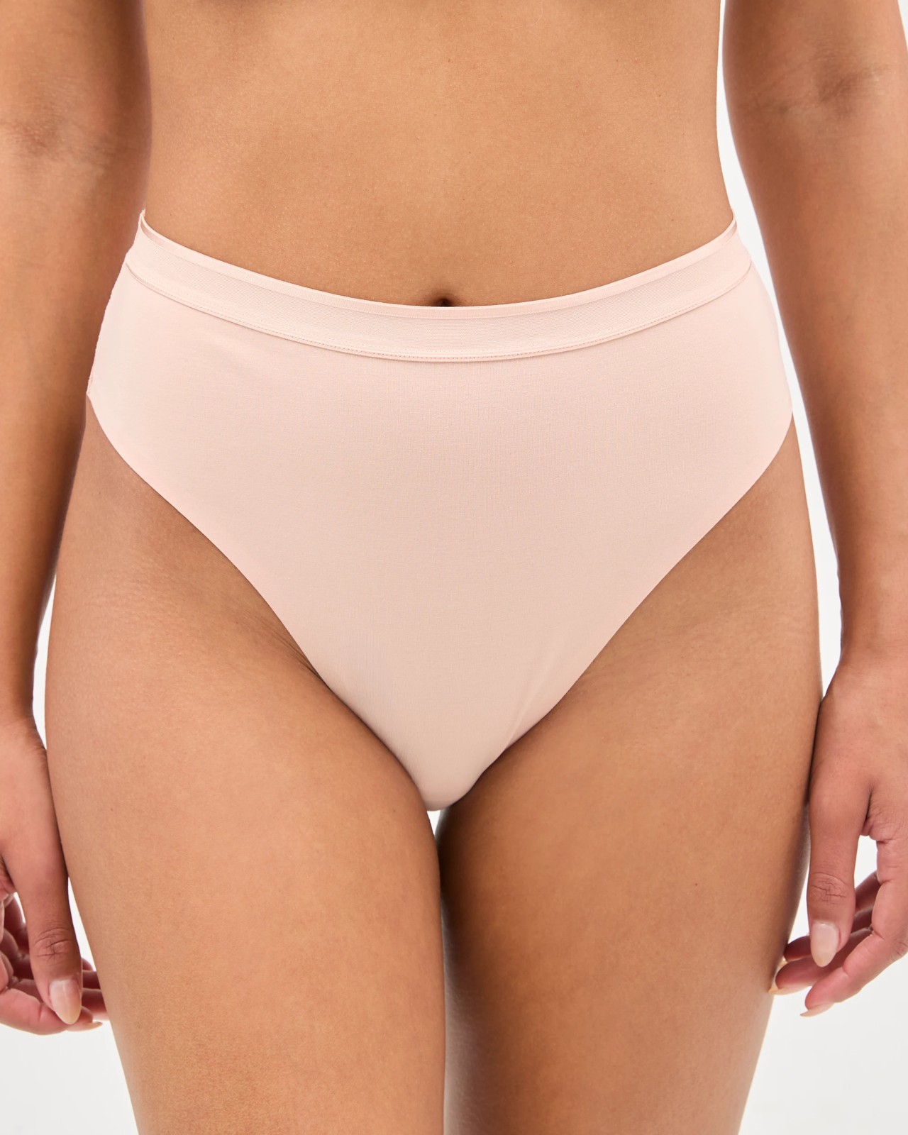 Australian Cotton Blend 2 Pack Luna Lace Light Shaping High Cut Briefs - Cameo Rose 2 of 4