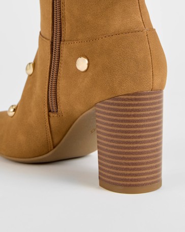 Crystal Extra Long Block Heel Boot