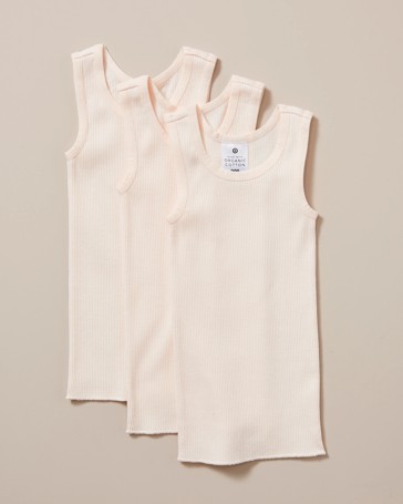 3 Pack Baby Organic Cotton Vests