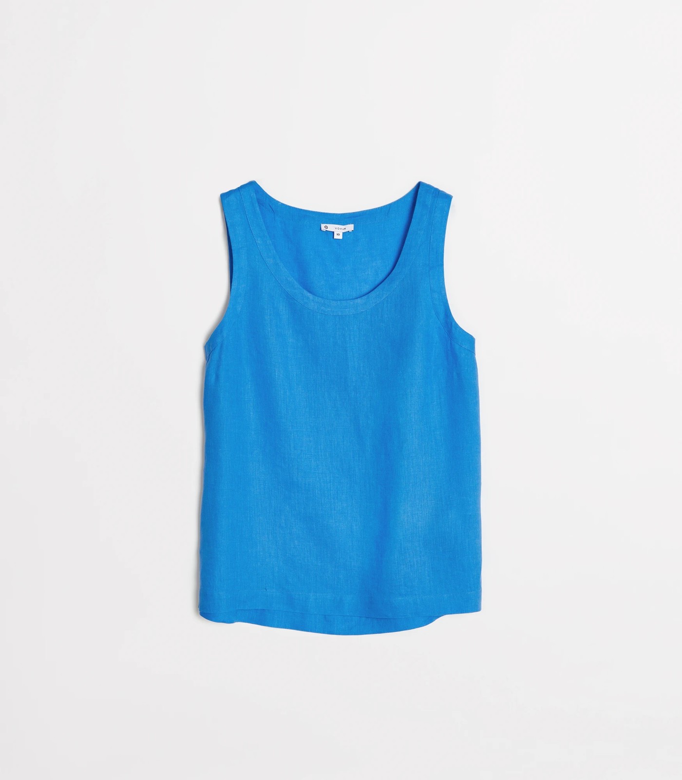 Adrift Light Blue Linen Tank Top